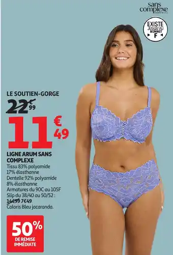 Auchan Ligne arum sans complexe offre