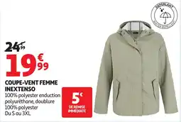 Auchan Coupe-vent femme inextenso offre