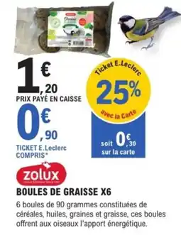 E.Leclerc Brico Boules de graisse x6 offre