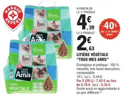 E.Leclerc Brico Litière végétale tous mes amis offre
