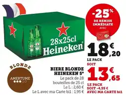 Bi1 Biere blonde heineken 5° offre