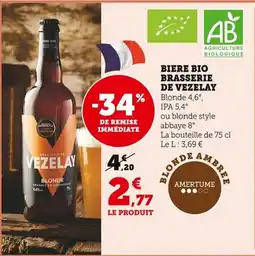 Bi1 Biere bio brasserie de vezelay offre