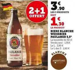 Bi1 Biere blanche weissbier paulaner 5,5° offre
