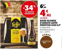 Bi1 Biere blonde d'abbaye leffe prestige 1240 8,5° offre