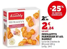 Bi1 Feuillety's parmesan et ail kambly offre