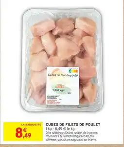 Intermarché Express Cubes de filets de poulet offre