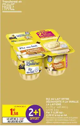 Intermarché Express LA LAITIÈRE Riz au lait offre découverte à la vanille offre