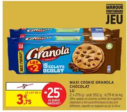 Intermarché Express LU Maxi cookie granola chocolat offre