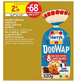 Intermarché Express HARRYS Doowap pépites chocolat sans additifs offre