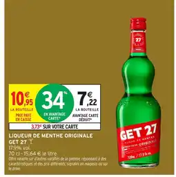 Intermarché Express GET 27 Liqueur de menthe originale offre