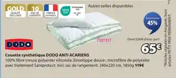 JYSK DODO Couette synthétique offre