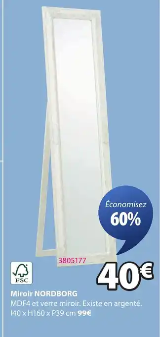 JYSK NORDBORG Miroir offre