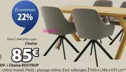 JYSK ROSTRUP Chaise offre