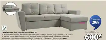 JYSK VEJLBY Canapé convertible avec méridienne offre