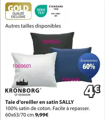 JYSK SALLY Taie d'oreiller en satin offre