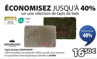 JYSK SANDVIKEN Tapis de bain offre