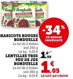 Bi1 Haricots rouges bonduelle offre
