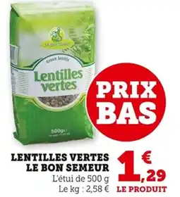 Bi1 Lentilles vertes le bon semeur offre