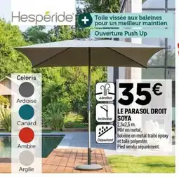 Centrakor Le parasol droit soya offre