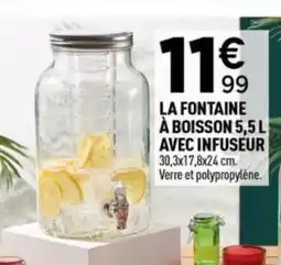 Centrakor La fontaine à boisson avec infuseur offre