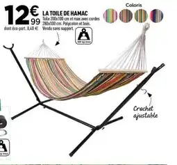 Centrakor La toile de hamac offre
