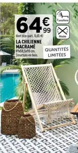 Centrakor La chilienne macramé offre