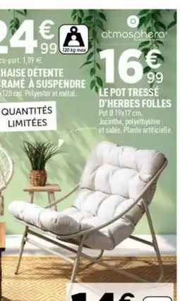Centrakor Le pot tressé d'herbes folles offre