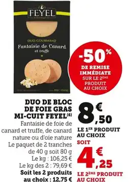 Bi1 Duo de bloc de foie gras mi-cuit feyel offre