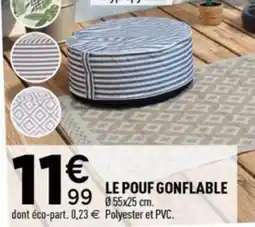 Centrakor Le pouf gonflable offre