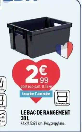 Centrakor Le bac de rangement offre