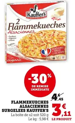Bi1 Flammekueches alsaciennes surgelees kauffer's offre
