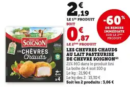 Bi1 Les chevres chauds au lait pasteurise de chevre soignon offre