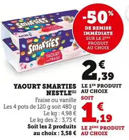 Bi1 Yaourt smarties nestle offre