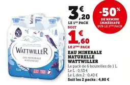 Bi1 Eau minerale naturelle wattwiller offre