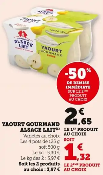 Bi1 Yaourt gourmand alsace lait offre