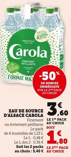 Bi1 Eau de source d'alsace carola offre