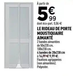 Centrakor Le rideau de porte moustiquaire aimanté offre