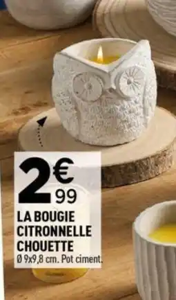 Centrakor La bougie citronnelle chouette offre