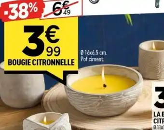 Centrakor Bougie citronnelle offre