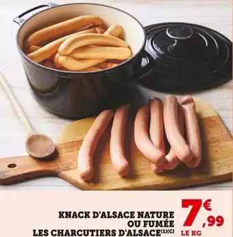 Bi1 Knack d'alsace nature ou fumée les charcutiers d'alsace offre