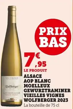 Bi1 Alsace aop blanc moelleux gewurztraminer vieilles vignes wolfberger 2023 offre