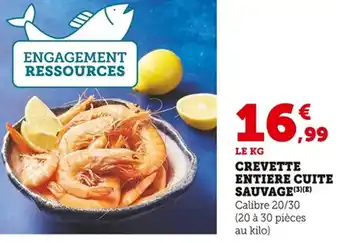 Bi1 Crevette entiere cuite sauvage offre