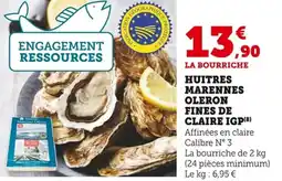 Bi1 Huitres marennes oleron fines de claire igp offre