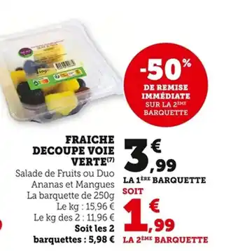 Bi1 Fraiche decoupe voie verte offre