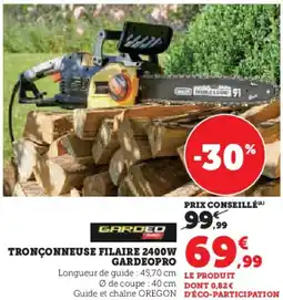 Hyper U Tronçonneuse filaire 2400w offre