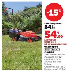 Hyper U Tondeuse électrique filaire offre