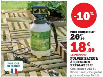Hyper U Pulvérisateur à pression préalable u offre