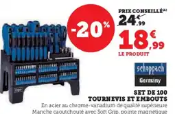 Hyper U Set de 100 tournevis et embouts offre