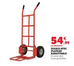 Hyper U Diable avec plateau rabattable offre
