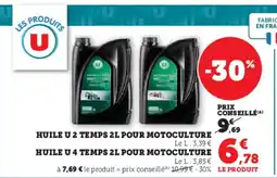 Hyper U Huile u 4 temps pour motoculture offre